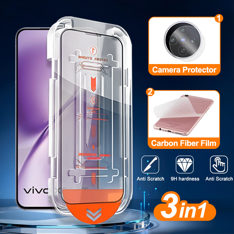 3 in 1 Vivo X200t 9H กระจกนิรภัยสําหรับ Vivo Y31d Y21d Y05 Y04 Y04s Y19s Y17s Y29 Y28 Y27 Y27s Y36 Y