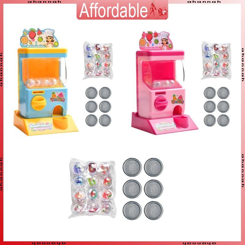 AH Mini Vending Machine สําหรับเด็กแคปซูล Gashapon สําหรับเด็กและงานปาร์ตี้เหรียญรางวัล Dispenser ขอ