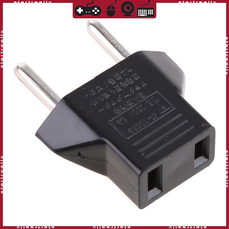 ST EU Euro Plug Adapter US to EU European Travel Adapter อะแดปเตอร์ปลั๊ก EU ไฟฟ้า