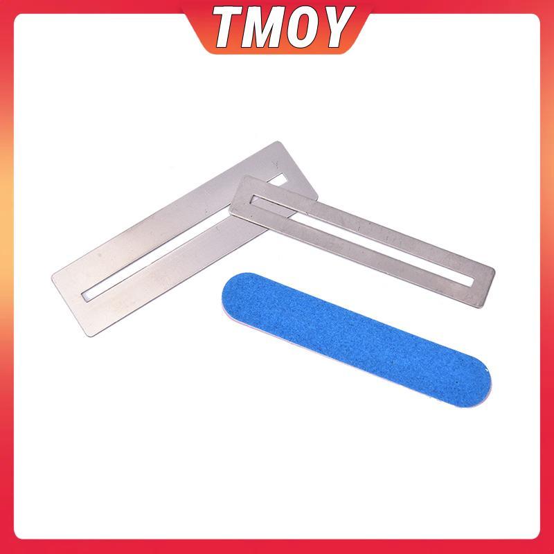 TMOY Guitar fret Repairing Tool Set Stainless Steel Protector shims & Sanding Polish TMOY