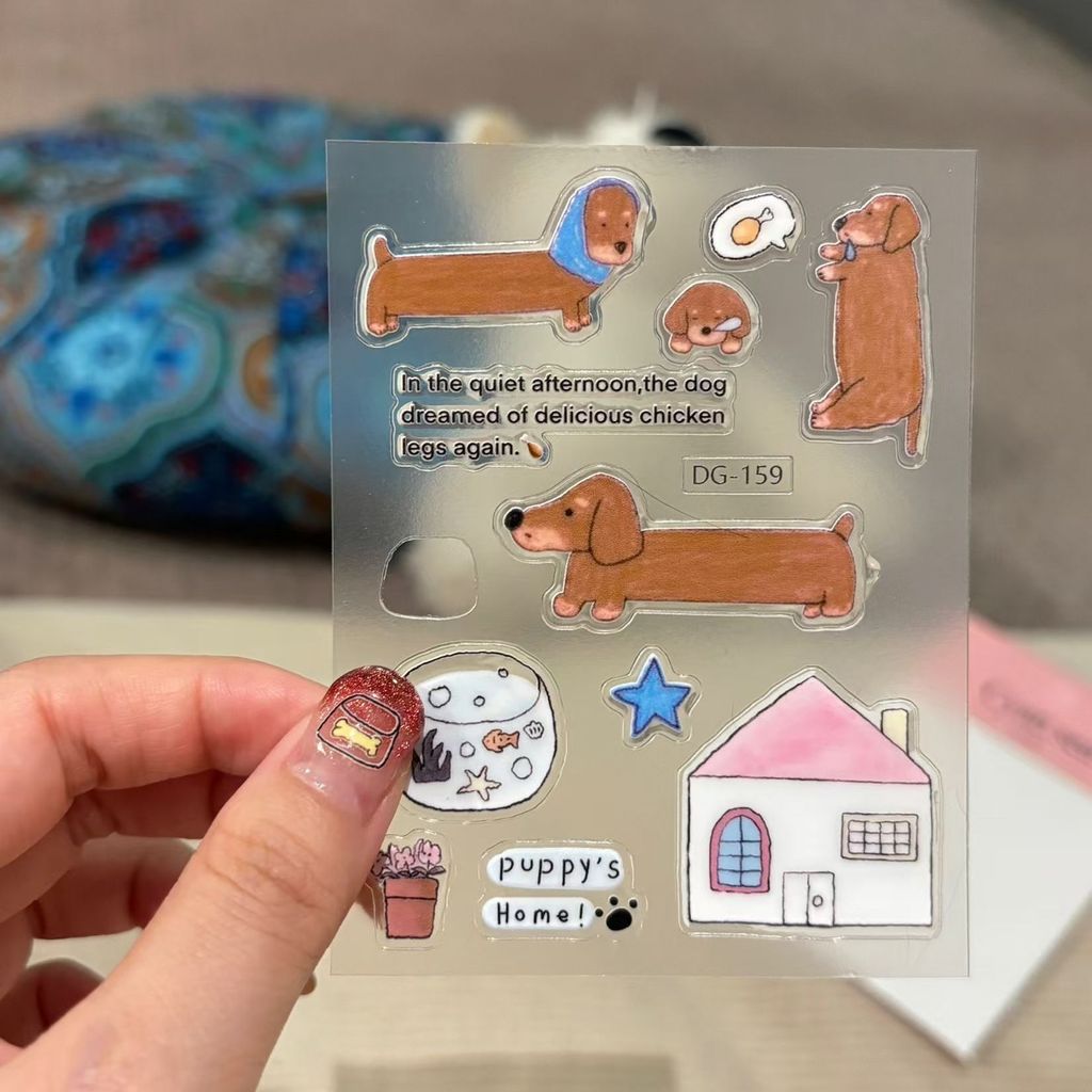น่ารัก Dachshund Cat Jelly สติกเกอร์ความงาม DIY สติกเกอร์สําหรับคอมพิวเตอร์ iPad โทรศัพท์ Guka ตกแต่ง