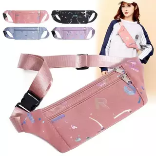 KVK-shop: กระเป๋าคาดเอวผ้าแคนวาส ปรับสายได้ 2 ช่องซิป ใส่โทรศัพท์ได้ทุกรุ่นค่ะ-man1260