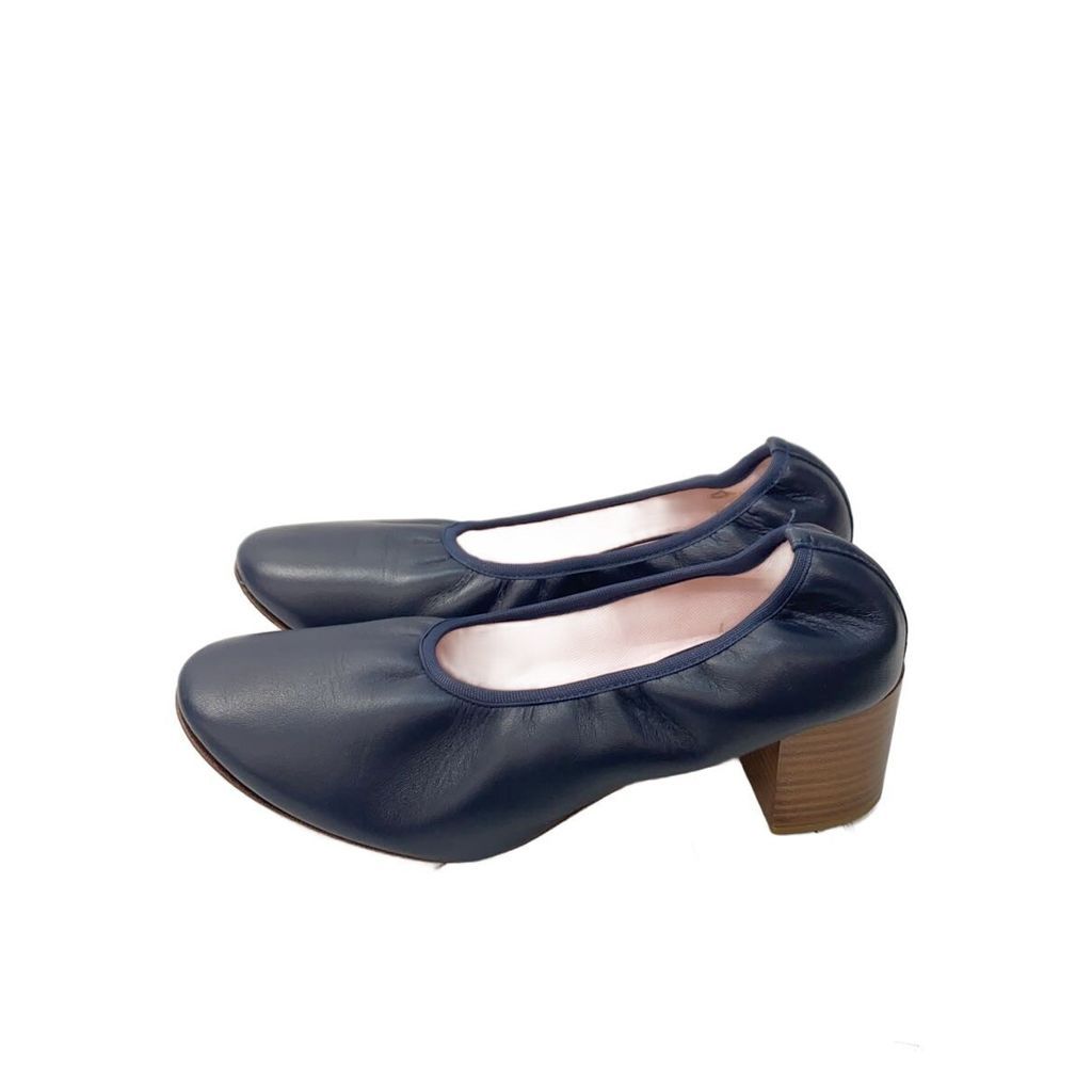Repetto Pumps 37 NVY leather Direct from Japan Secondhand