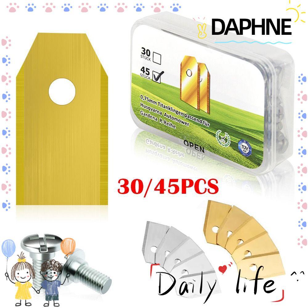 DAPHNE 30/45PCS Trimmer Blade, หญ้าเปลี่ยน 35*18*0.75 มม.เครื่องตัดหญ้าชุดใบมีดตัด, สแตนเลสอุปกรณ์ซ่