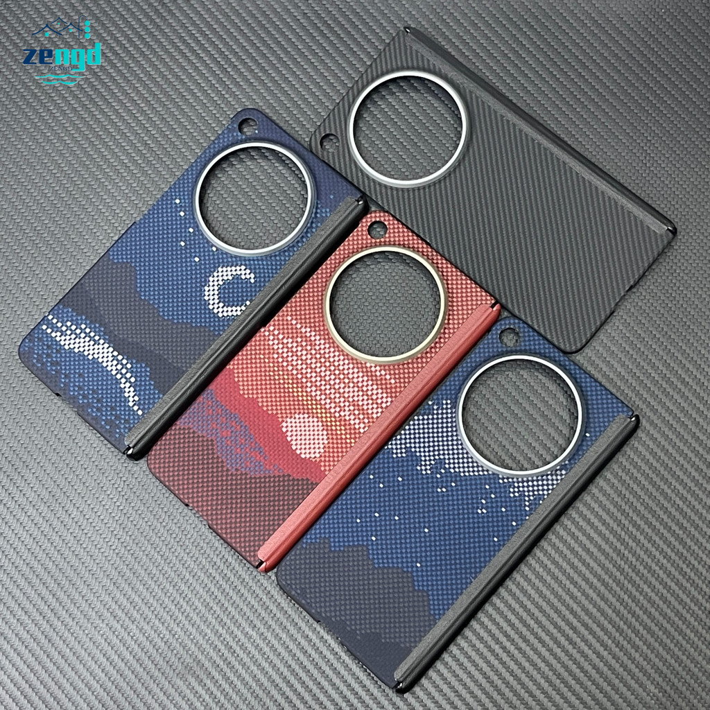 สําหรับ ต่อต้าน ค้นหา N6 เคสโทรศัพท์แม่เหล็กไฟเบอร์อะรามิดพร้อมการป้องกันบานพับน้ําหนักเบาฝาครอบบาง