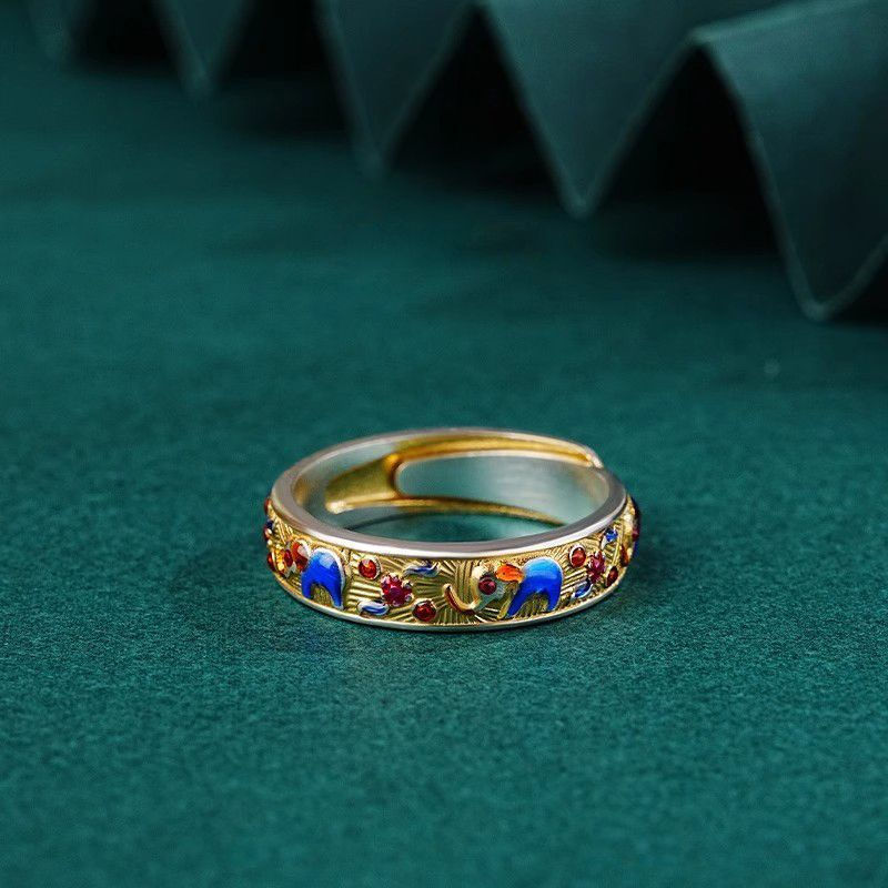 TB Spot Goods#Women's Sterling Silver Ring S999.9Pure Silver2025New popular silver ring, adjustable 