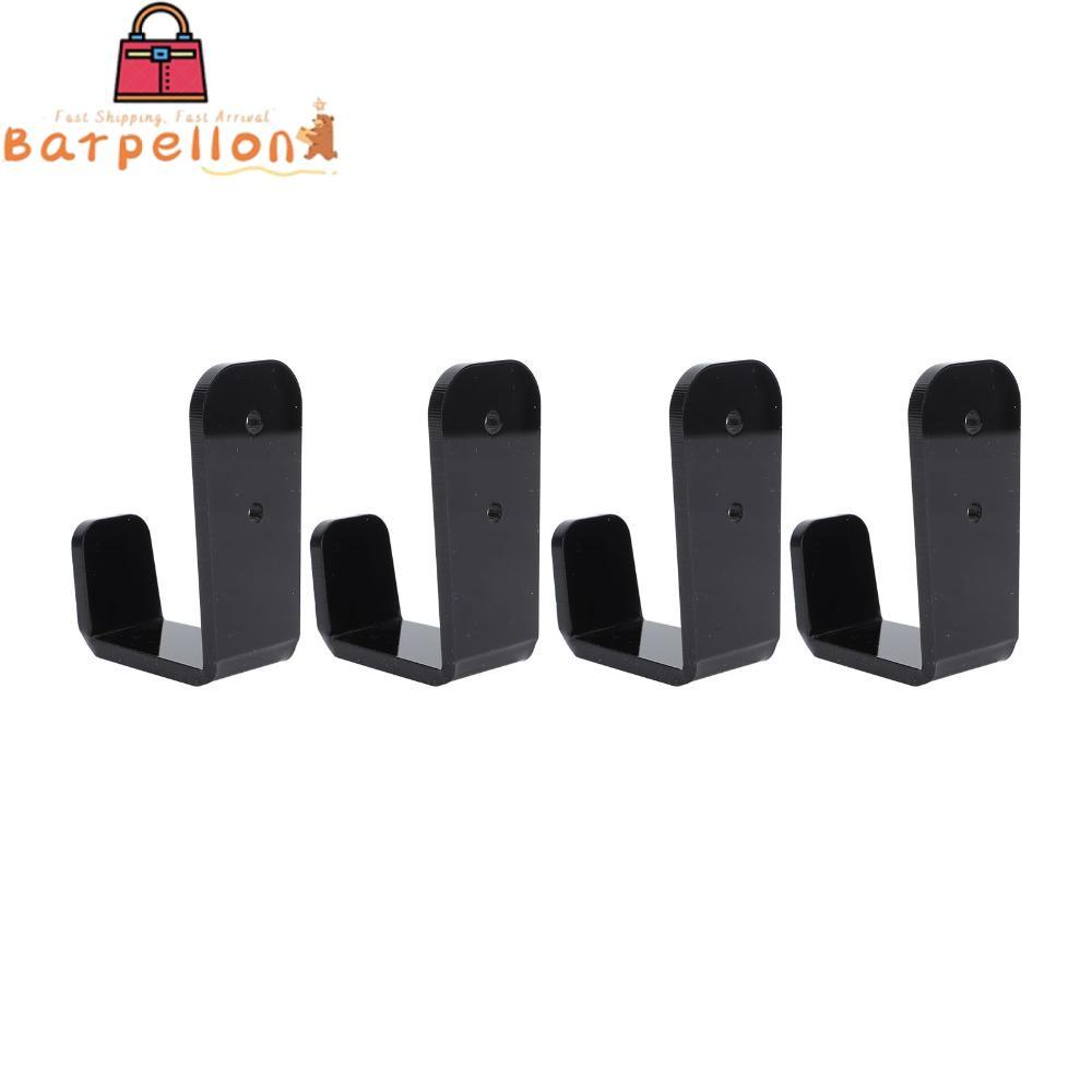 BARPELLON 4PCS Hockey Stick Rack,อะคริลิคทนทานHockey Stick Holder,จอแสดงผลวงเล็บสีดําติดผนังอเนกประส