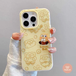 การ์ตูนสปองบ็อบกับแพทริก ใหม่ 2 ใน 1 ปกนุ่ม OPPO Reno 8T 15F 15 15F 5 11 10 12 13F 12F 5z 6 6z 13 14 14F 13F