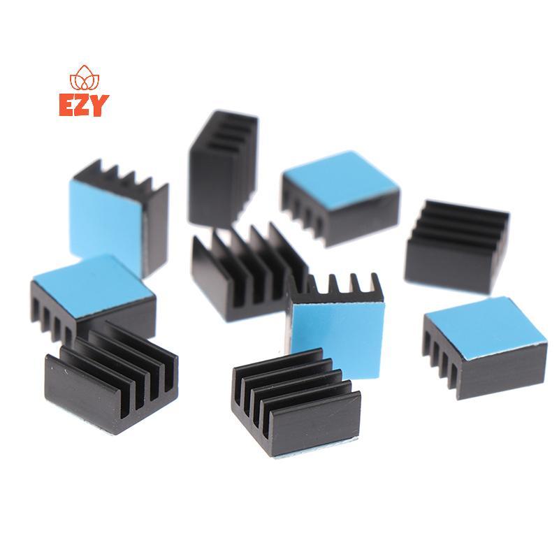 EZY 10 ชิ้น 8.8*8.8*5 มิลลิเมตรอลูมิเนียมฮีทซิงค์หม้อน้ําคูลเลอร์พร้อมเทปสมัครใหม่