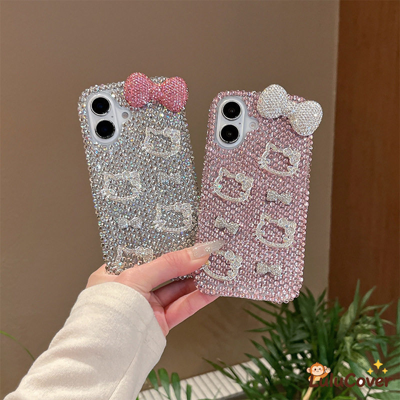 Bling Glitter Cat & Bow Rhinestoneเคสโทรศัพท์สําหรับHuawei Pสมาร์ท2021 Pro S Y7 Pro Y9 Y6 Prime 2019