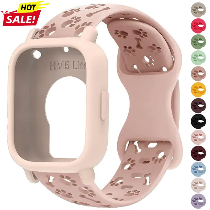 สายซิลิโคน + สําหรับ Redmi นาฬิกา 5Active 5Lite สุนัข Paw Band สําหรับ Redmi นาฬิกา 5 Active/Lite นุ่มกีฬาน่ารัก Breathable สร้อยข้อมือ