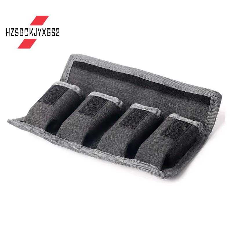 Hzsbckjyxgs2Battery Holder Case AA AAA Battery Storage Bag 4 Pocket for AA/AAA Battery และแบตเตอรี่ก