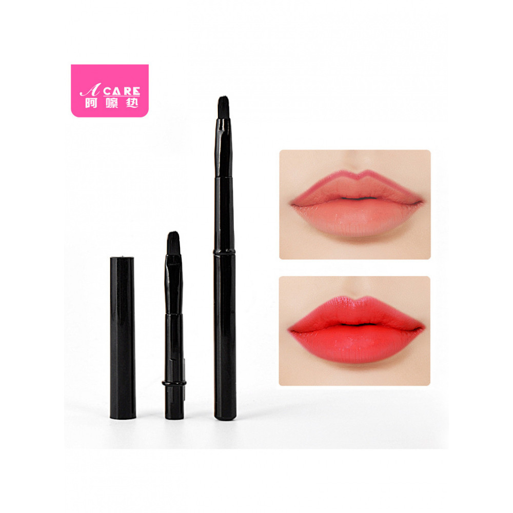 แปรงทาปาก H1p701-ดินสอปากแบบพกพาแปรงแต่งหน้าขนาดเล็กแต่งหน้าผมนุ่ม Outline Lip Shape พร้อมฝาปิดแปรง