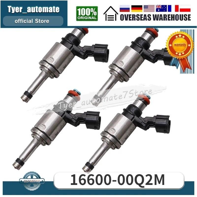 สําหรับ 2016-2019 NISSAN QASHQAI J11 1.2 PETROL AUTO 1660-00Q2M 4X หัวฉีดน้ํามันเชื้อเพลิงอะไหล่รถยน