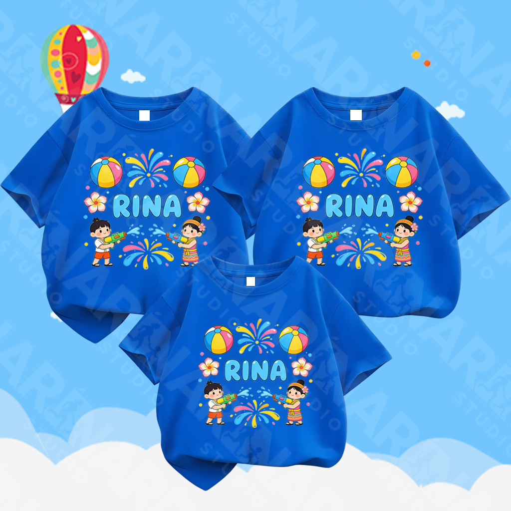 🔥พร้อมส่ง&COD🔥RINA STUDIO🔥 ชุดครอบครัวสงกรานต์ 2026 ลายฮาวาย โลโก้ RINA พิมพ์ลายสงกรานต์#3