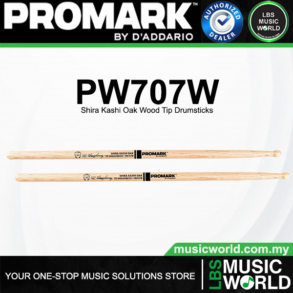 ProMark PW707W ไม้กลองปลายไม้ Ed Shaughnessy Shira Kashi Oak - 5A