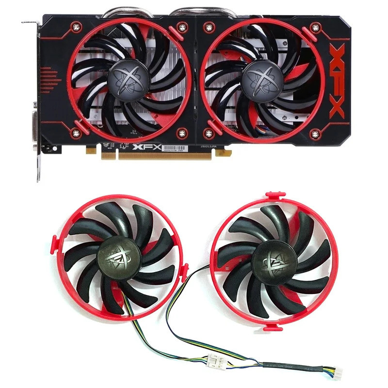 FDC10U12S9-C 4PIN XFX RX 460 GPU พัดลมสําหรับ XFX AMD Radeon RX 460 กราฟิกพัดลมระบายความร้อน