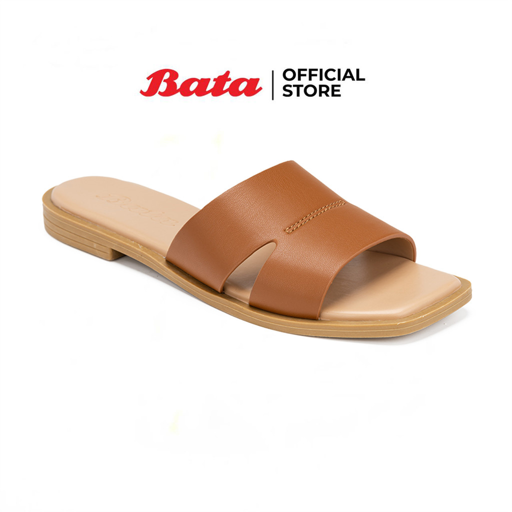 Bata บาจา รองเท้าแตะแฟชั่น แบบสวม ส้นแบน สำหรับผู้หญิง รุ่น ODILIA สีน้ำตาล 5313321 สีดำ 5316321 สีขาว 5310321