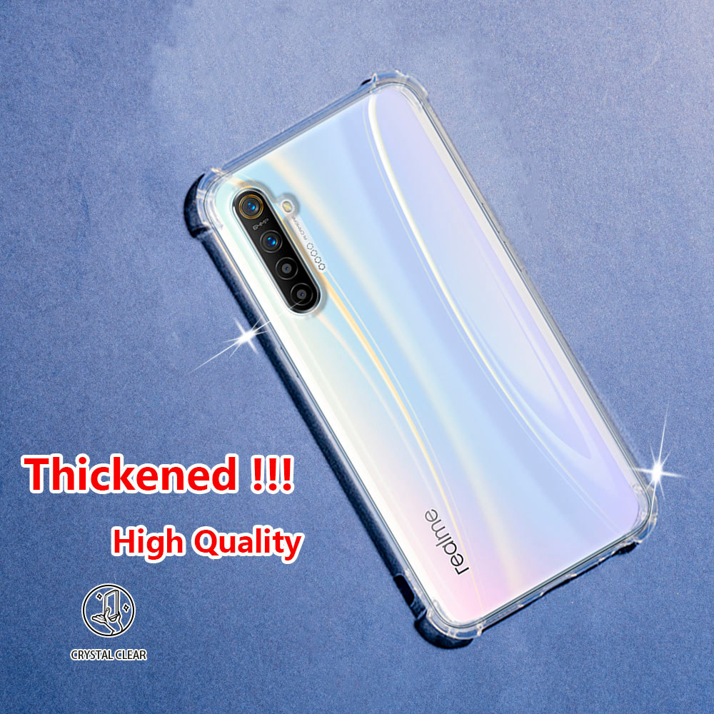สําหรับRealme XT X2 RMX1921 1992 1993 1991 คริสตัลClear JellyกรณีAir-Guardมุมนุ่มTPUยืดหยุ่นซิลิโคนป้องกันยางโปร่งใสเคสโทรศัพท์
