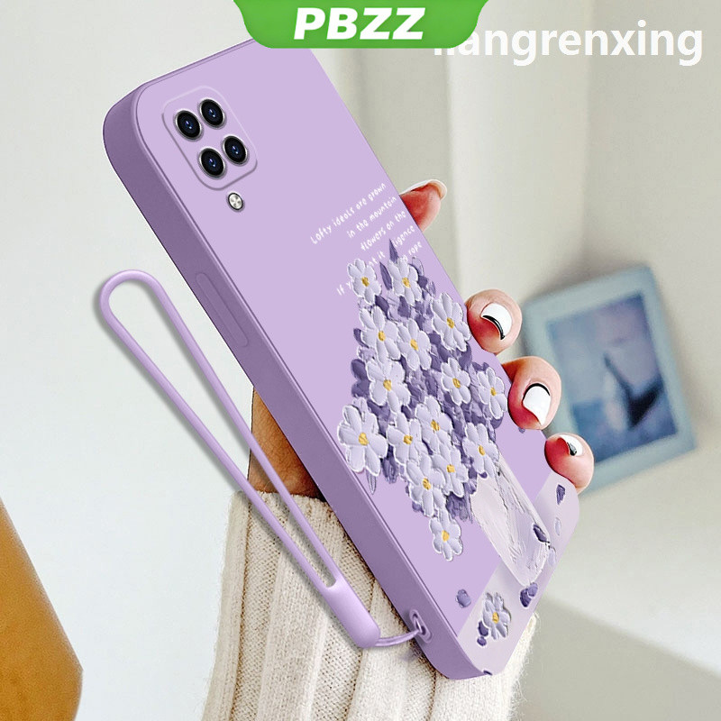 PBZZ เคสซิลิโคนนิ่ม ลายดอกไม้ กันกระแทก สําหรับ samsung a12 samsung a22 4g YTYHH01