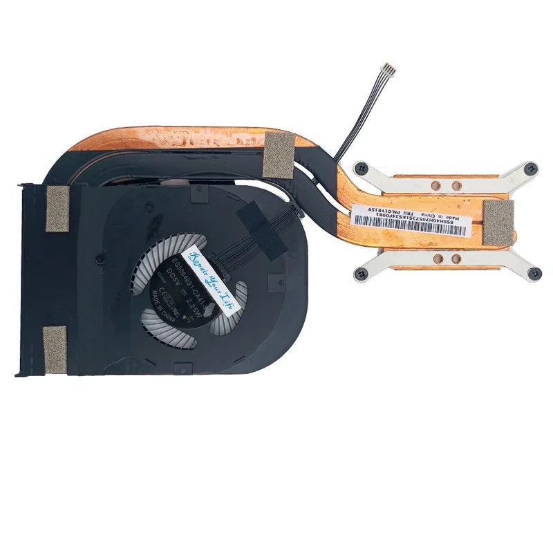 01YR159 CPU ฮีทซิงค์พัดลมระบายความร้อนสําหรับ Lenovo ThinkPad X1 Carbon 6th Gen Cooler หม้อน้ํา 01YR