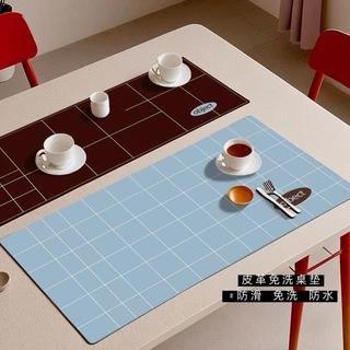 Bauhaus สไตล์ Placemat พรีเมี่ยมกันน้ํา Oilproof หนังบนโต๊ะอาหาร Mat โต๊ะกาแฟโต๊ะ Decor Mat