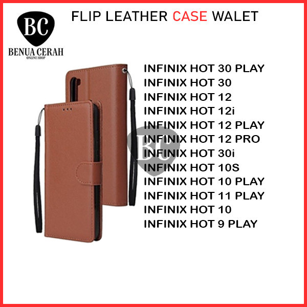 BCR88 - FLIP LEATHER CASE SWALLOW INFINIX HOT 12 12i 12 PLAY 12 PRO HOT 10 10S 9 PLAY 10 PLAY 11 PLA
