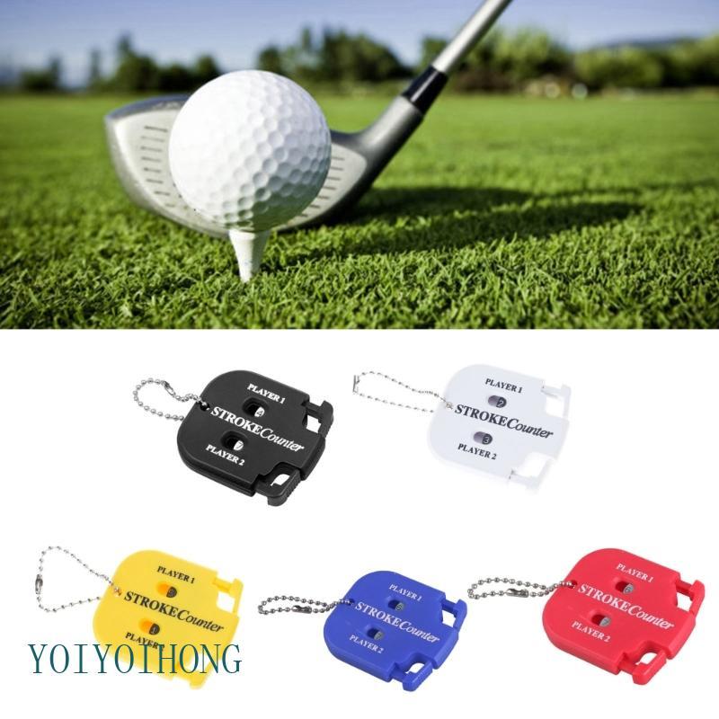 YOI Golf Score Counter Golf Strokes Counter พวงกุญแจ 2 ผู้เล่น Golf Score Indicator