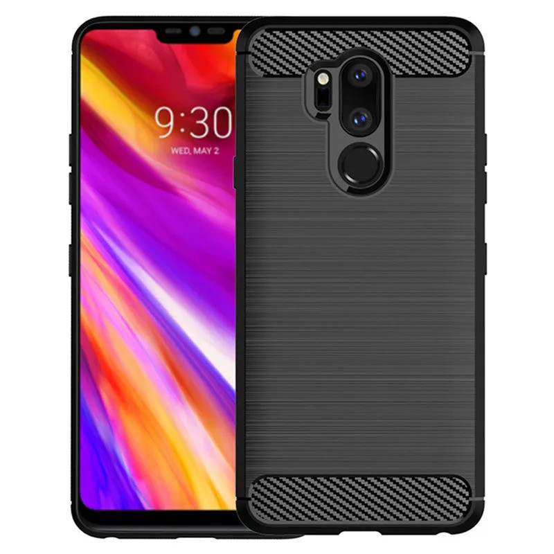 เคสซิลิโคนกันกระแทกสําหรับ LG G7 Thinq G7 One คาร์บอนไฟเบอร์สําหรับ LG g7 + Thinq LG X5 Q9 One Brush