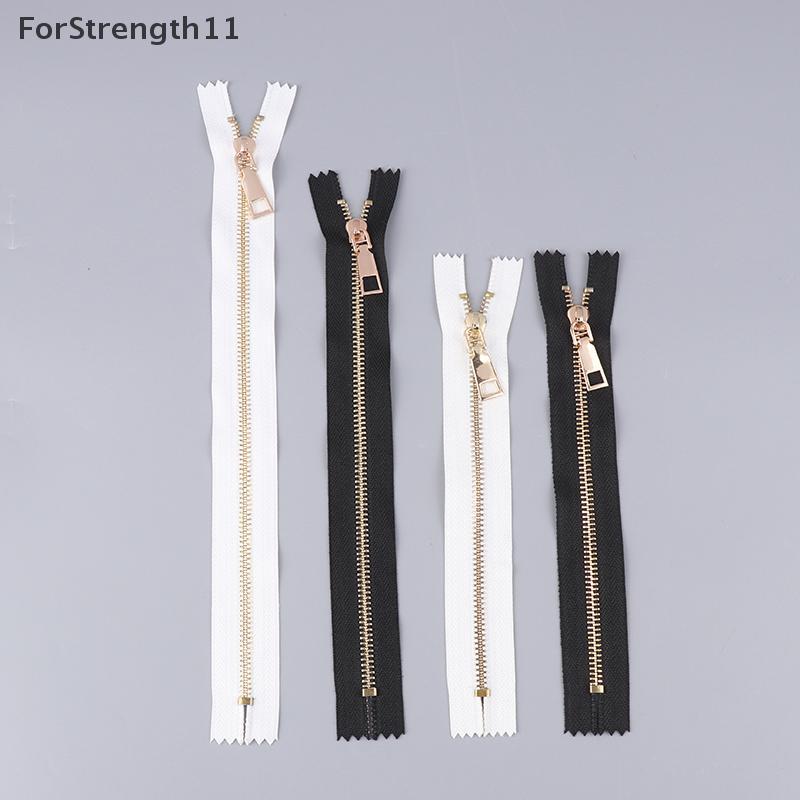 FO DIY ซ่อมอุปกรณ์เย็บผ้า 20/25/30 ซม.ซิปโลหะ Close-End Auto Lo ซิปสําหรับกระเป๋าเสื้อผ้า TH