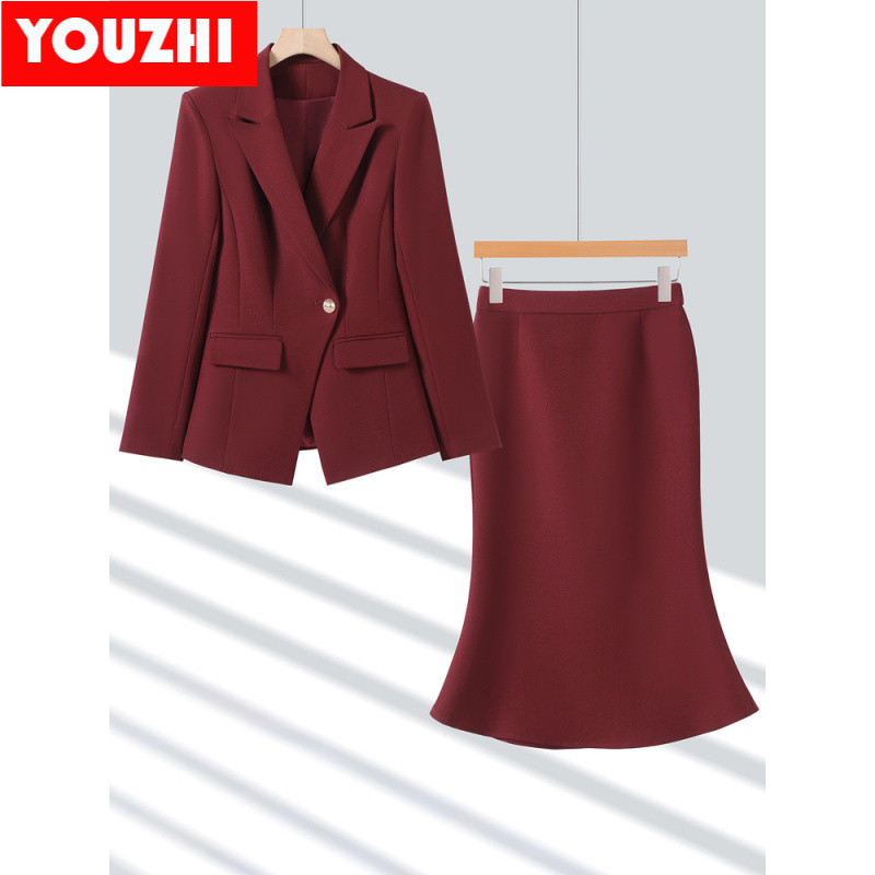 สินค้าใหม่ผู้หญิงคุณภาพสูง Blazer ฤดูใบไม้ผลิฤดูใบไม้ร่วงฤดูหนาวเสื้อผ้าธุรกิจเครื่องแต่งกายแขนยาวกร