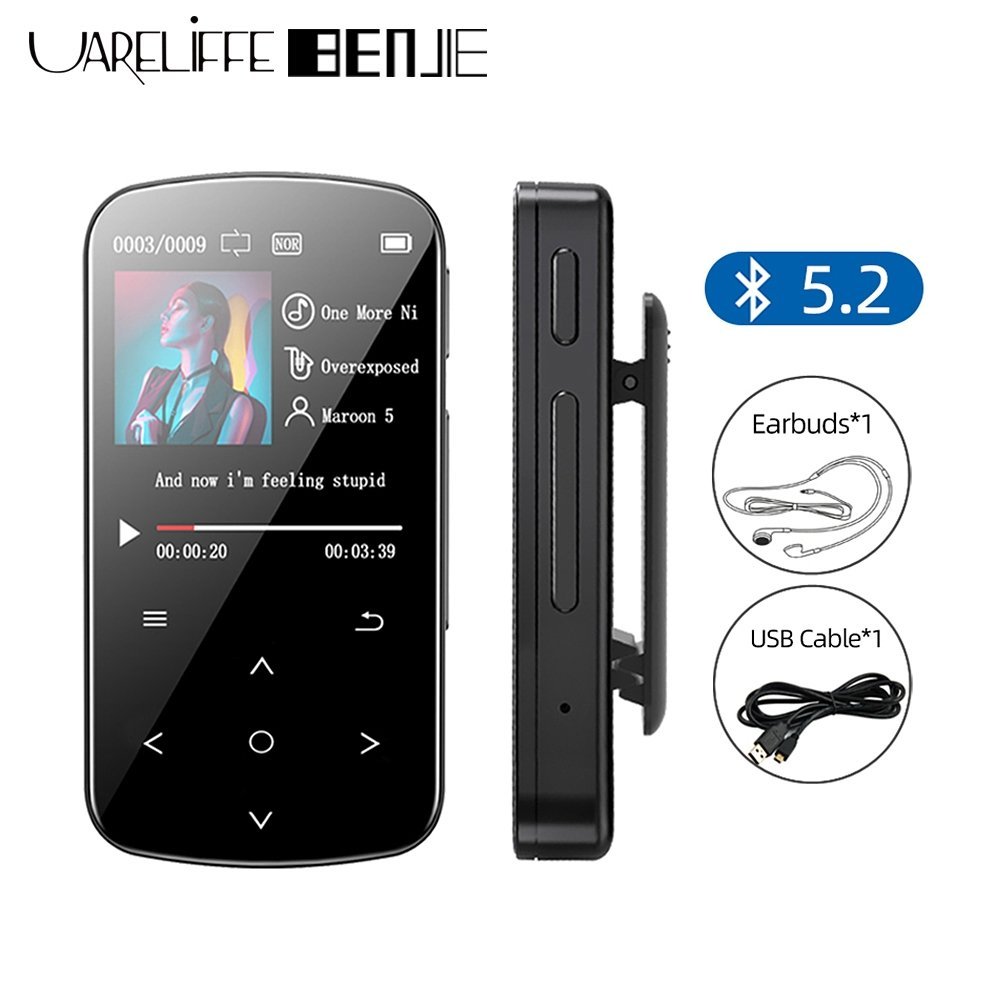 BENJIE M9 Bluetooth MP3 Player No Built-in Memory Version Mini Clip Sport Music Player Portable Walk