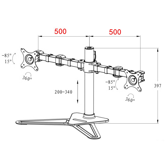 ขาจับจอ ขาตั้งจอคอม ขยาย Lege 10-34นิ้ว D2D หน้าจอคู่จอคอมพิวเตอร์ Xiaomi AOC 32นิ้ว34นิ้ว