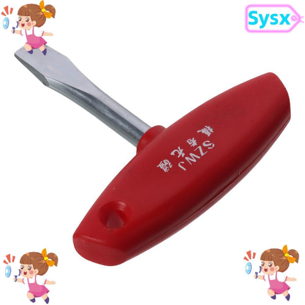 SYSX T Handle, เหล็กคาร์บอน ABS พลาสติก Slotted ไขควง, T-bar Grip สีแดง 3.78 นิ้ว T Bar ชุดฟิล์ม