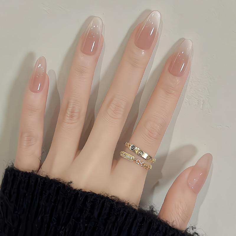 ทำด้วยมือ เล็บกดติด สามารถนำกลับมาใช้ใหม่ ปลายเล็บอายแมว การไล่เฉดสี ความวาบหวิวตามธรรมชาติ เฉดสีอ่อน ปลายเล็บเทียม ตกแต่งเล็บ สำหรับการไปช้อปปิ้ง พักผ่อนที่ชายหาด งานเลี้ยงอาหารค่ำ งานทำงานแบบสบาย‑ๆ และวันหยุด