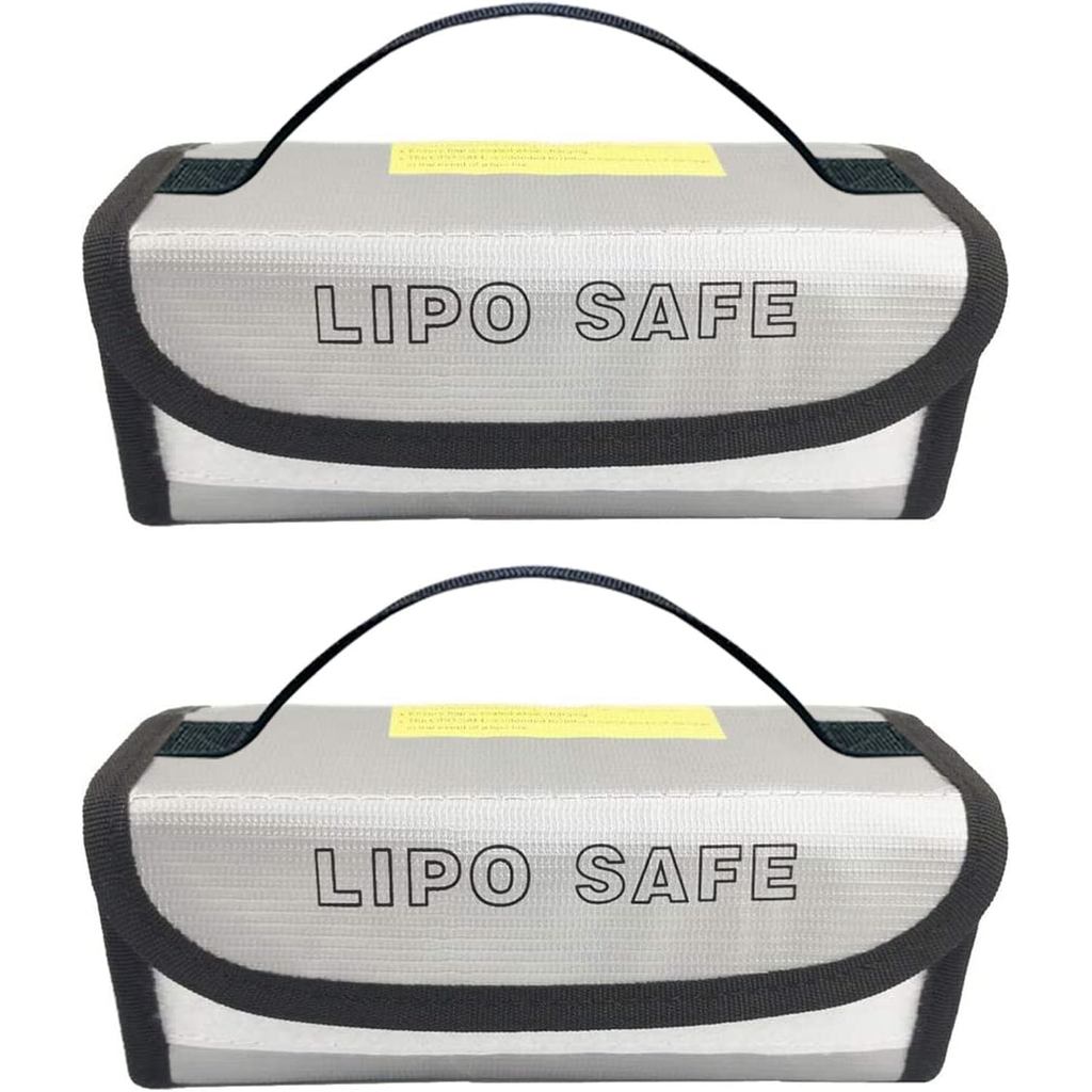 2PCS 185x60x75mm Lipo ปลอดภัยกระเป๋าทนไฟป้องกันการระเบิดปลอดภัยอุปกรณ์เสริมสําหรับ Hobby Remote & Ap