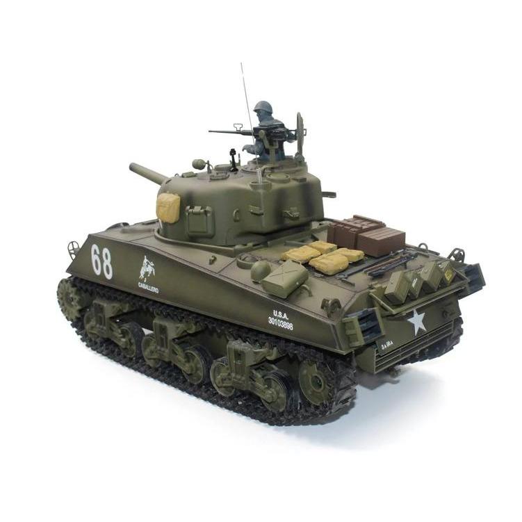 Heng Long 3898-1 U.S.M4A3 Sherman Ver 7 RC  1/16 Scale RTR 2.4Ghz Full Function