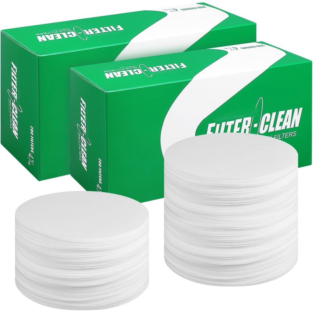 400 แพ็คแผ่นกรองนม Quick Flow Non-gauze ขนาดเล็ก 4-9/16" Od เปลี่ยนตัวกรองดิสก์สําหรับ Raw Milk Filt