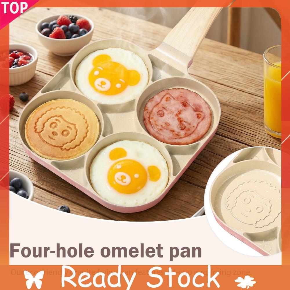 4-Cup Crepe Pan Nonstick Breakfast Skillet สําหรับเตาตั้งพื้นและเตาแม่เหล็กไฟฟ้าทั้งหมด