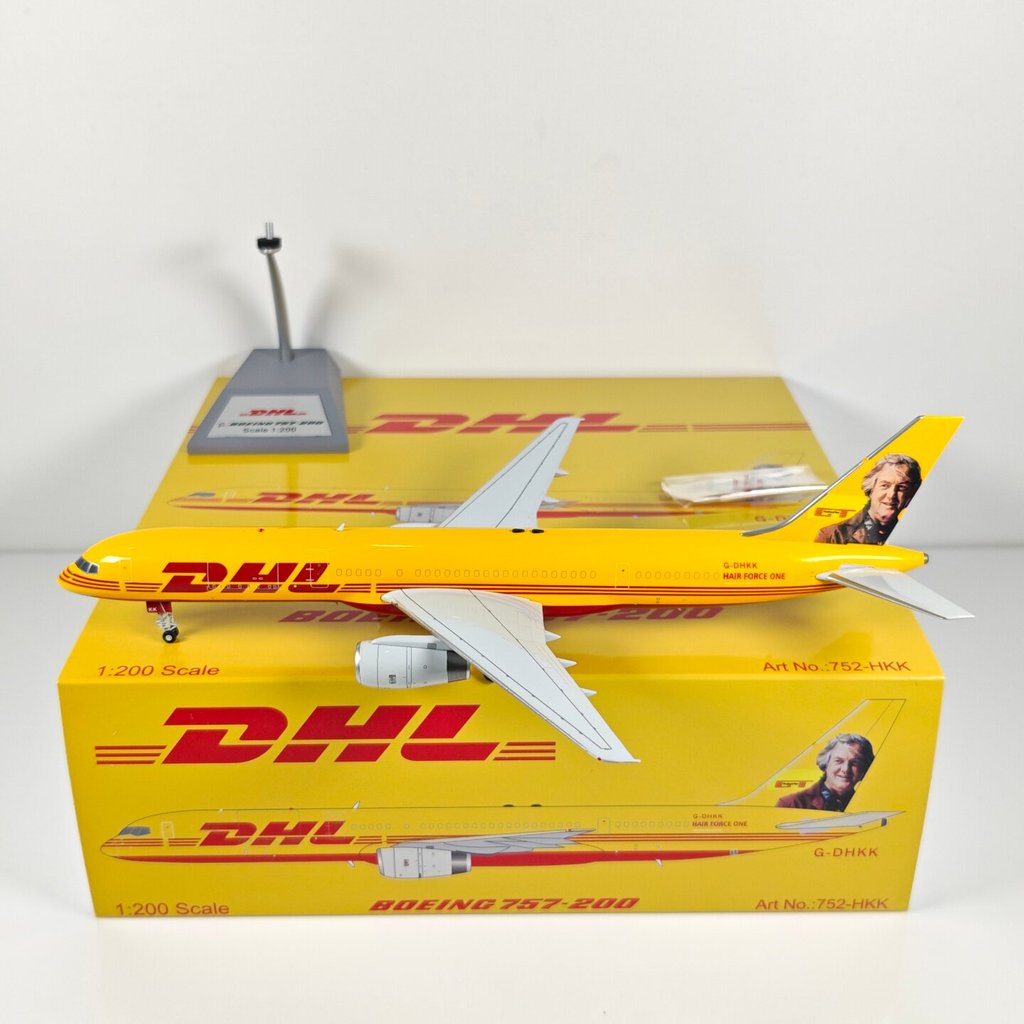 B-Models 1: 200 DHL Dunho Express B757-200 G-DHKK โมเดลเครื่องบินโลหะผสม
