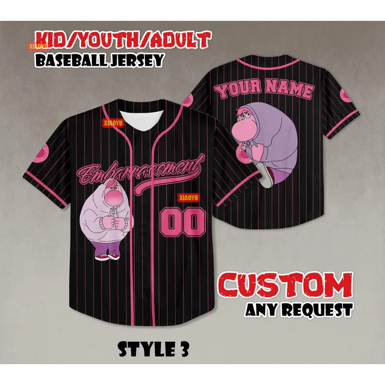 เสื้อเบสบอล Embarrasment แบบกําหนดเอง, เสื้อพัดลม Pixar Inside Out