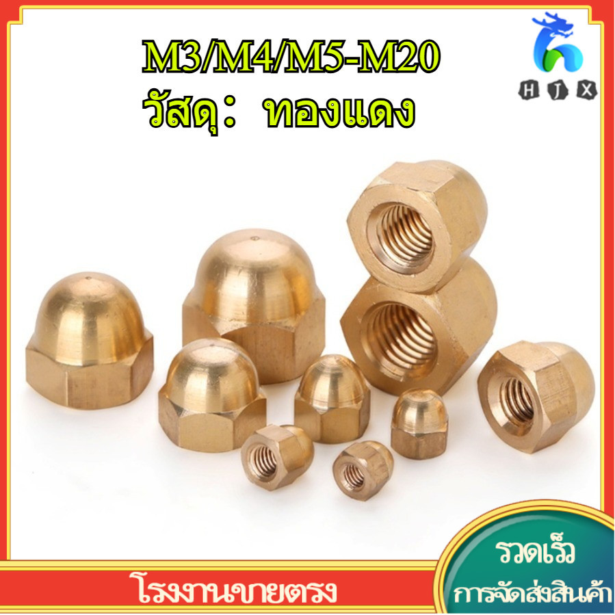 ฝาทองแดงประเภท Nut Cap Nut Nut Nut Copper Nut/M3/M4/M5-M20 (HJX-TH)