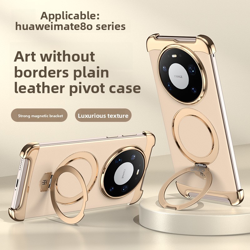 เคสโทรศัพท์สําหรับ Huawei Mate 80 Pro Max / Mate 60 70 Pro Plus / 60 70 80 RS หนังสี่มุม Anti-fall ปลอกแม่เหล็กที่มองไม่เห็นวงเล็บฝาครอบ