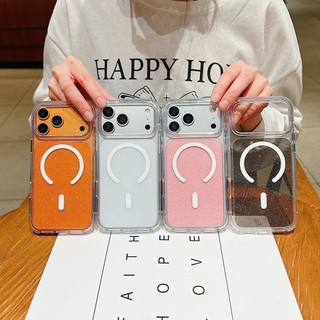 เคสแม่เหล็ก Star Glitter สําหรับ iPhone 14 16 Pro Max แฟชั่น Ins อินเทรนด์ 17 Series ฝาครอบป้องกัน