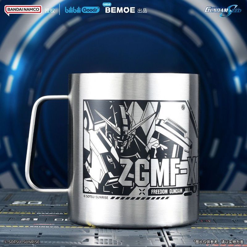 [] BEMOE Gundam SEED แก้วโลหะ Justice Gundam Freedom Gundam สินค้ากันดั้ม