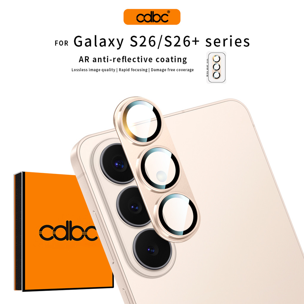 CDBC ฟิล์มเลนส์ Solid-One สําหรับ S26 Ultra/S26/S26+ | การส่งผ่านสูง AR+AF | กันรอยขีดข่วน | เคสที่เป็นมิตร