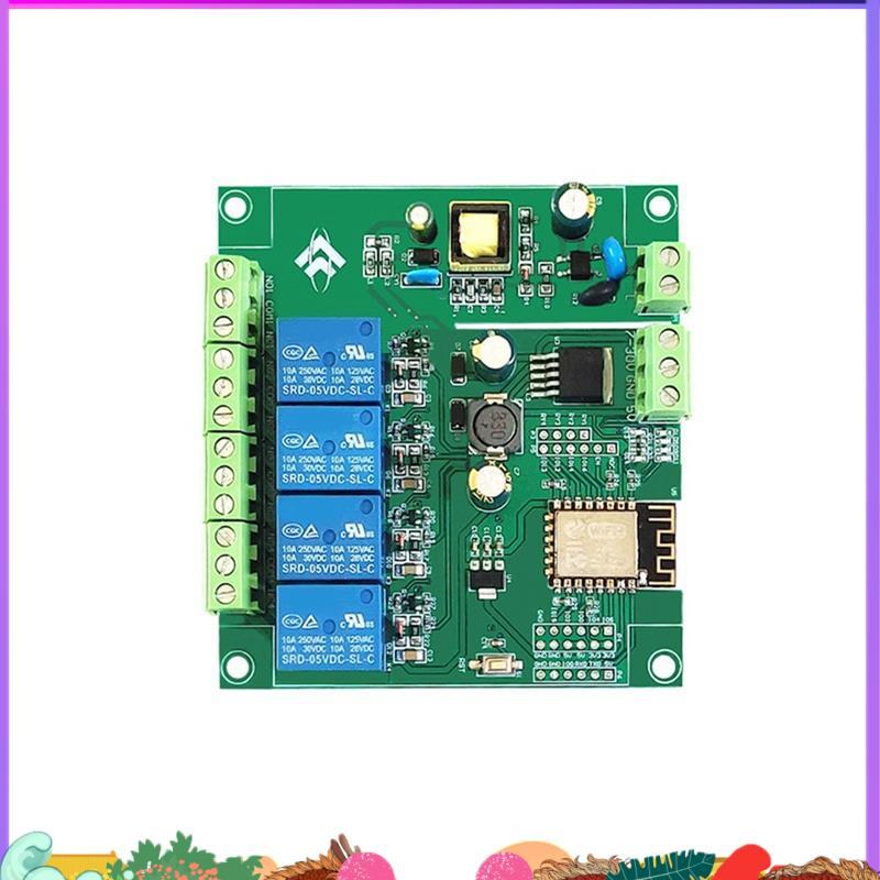 4 ช่อง ESP8266 โมดูลรีเลย์ WIFI ไร้สาย ESP-12F บอร์ดพัฒนา AC90-250V/DC7-30 V/5 V E- APP รีโมทคอนโทรล