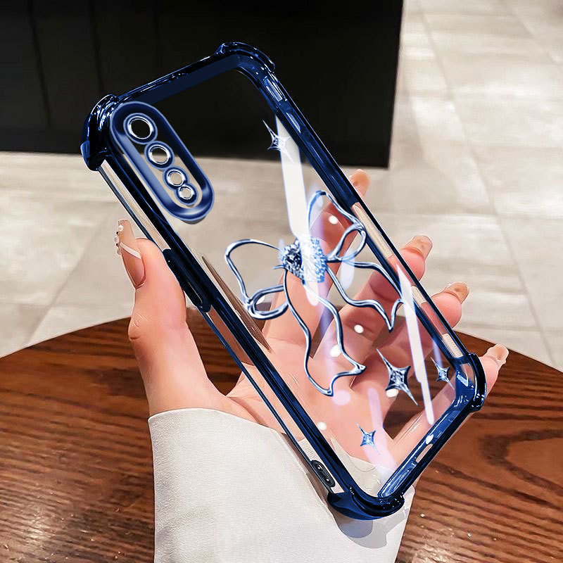 YBD Anti Fall สี่มุมสําหรับ Vivo S1 1907 Vivo IQOO NEO เคสโทรศัพท์ใส Hollow Out รูปแบบตัวการ์ตูน