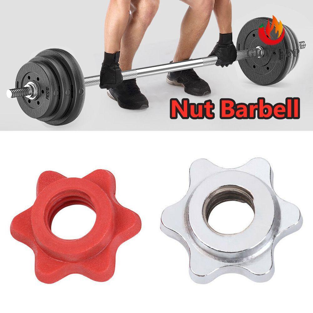 GIOVANNI Dumbell Nut Clamps Dumbell Solid Steel Safety Protection Fix Dumbbell Durable Dumbell Acces