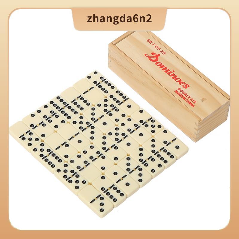In Stock28 PCS Dominoes Set สําหรับผู้ใหญ่ Classical Double 6 Dominos Game Set